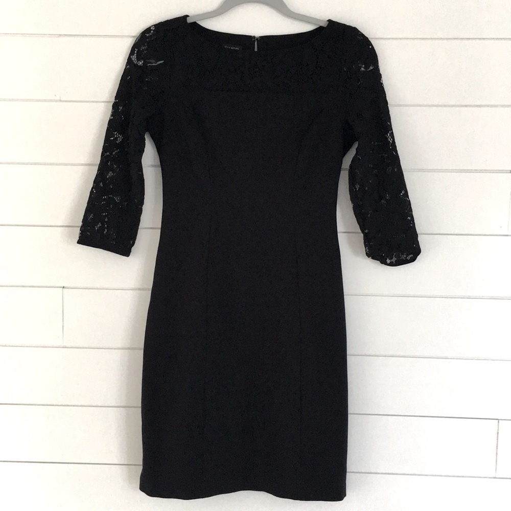 Talbots Ponte Knit Lace Sheath Dress